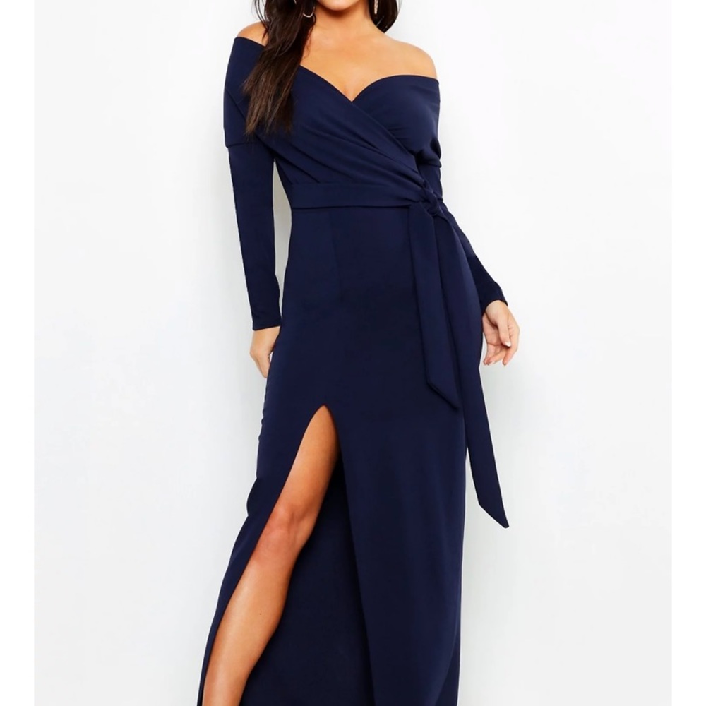 Navy Boohoo dress